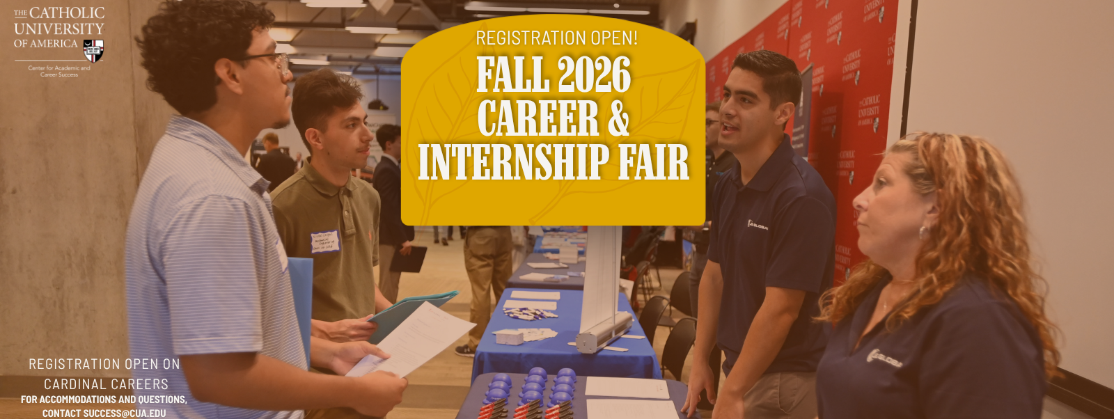 Students and employers talking at the career fair